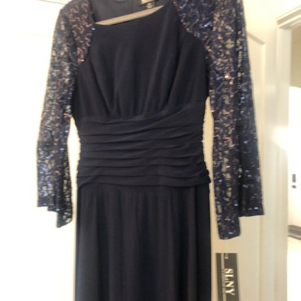 Navy gown for formal event-purchased from Macy's but never worn. Petite  size 4